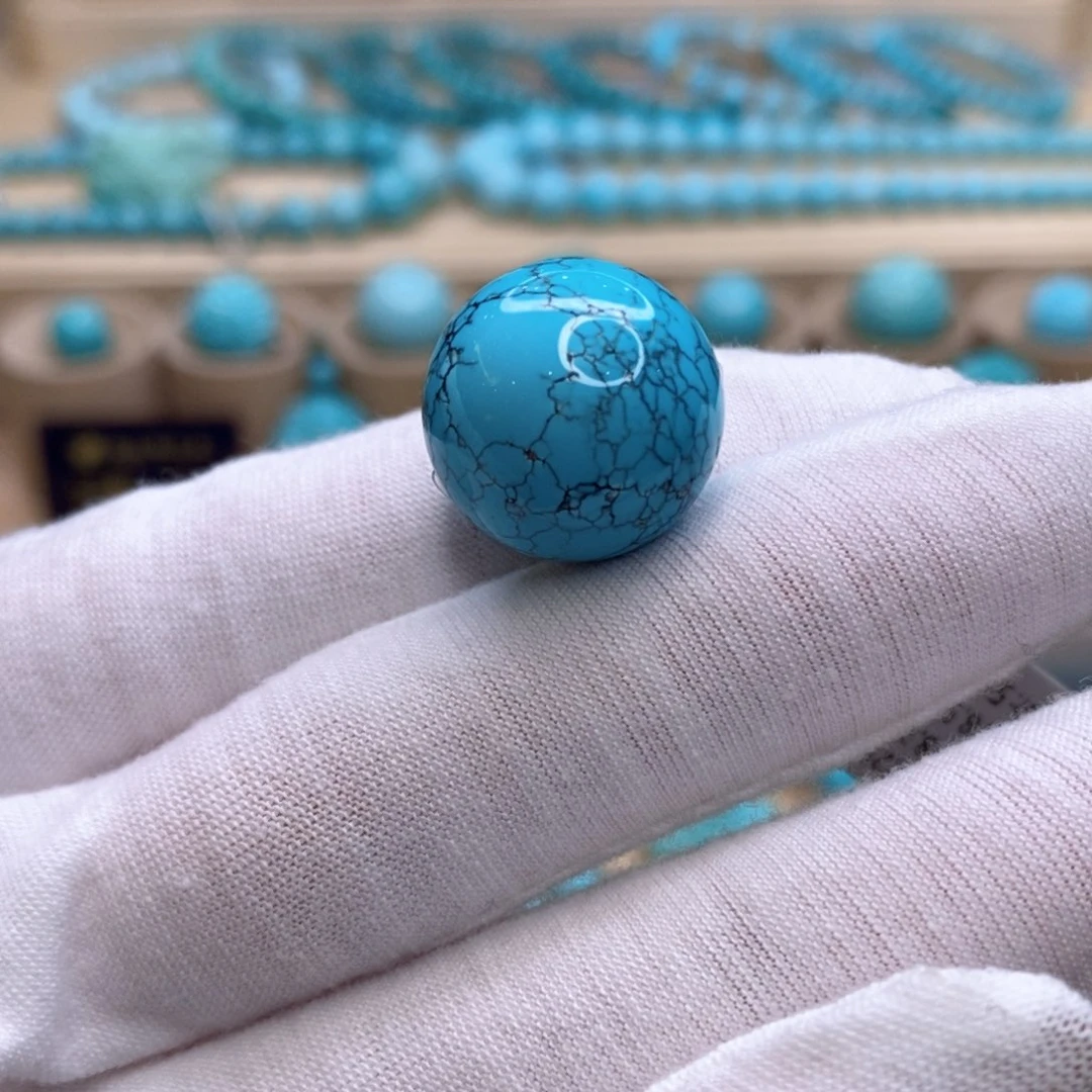绿松石未镶嵌珠宝奇石18.3mm
