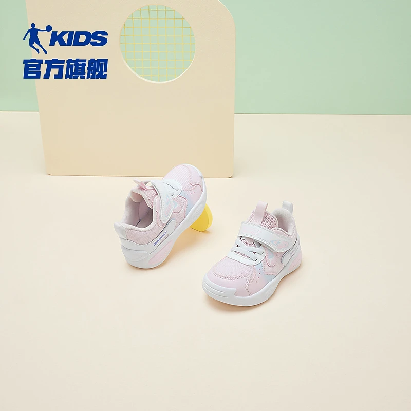 乔丹童鞋女婴童跑鞋宝宝学步鞋春秋2025新款软底防滑婴幼童运动鞋