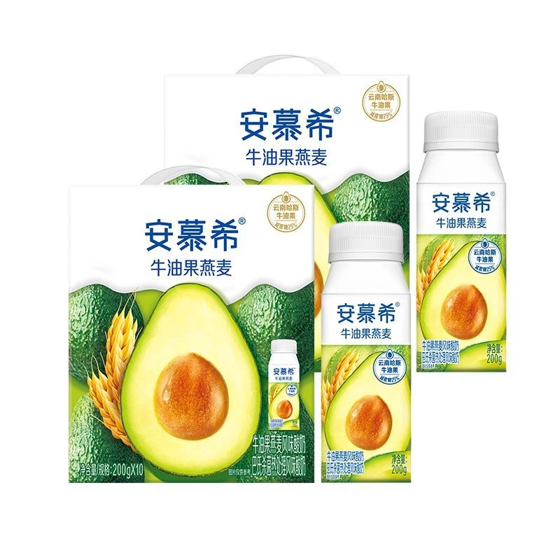 【双提】3月 伊利安慕希牛油果燕麦酸牛奶200g*10瓶整箱批发特价