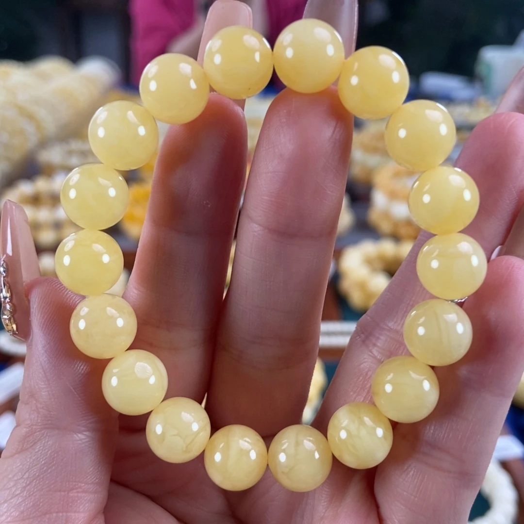 琥珀未镶嵌珠宝奇石10圆珠10.95