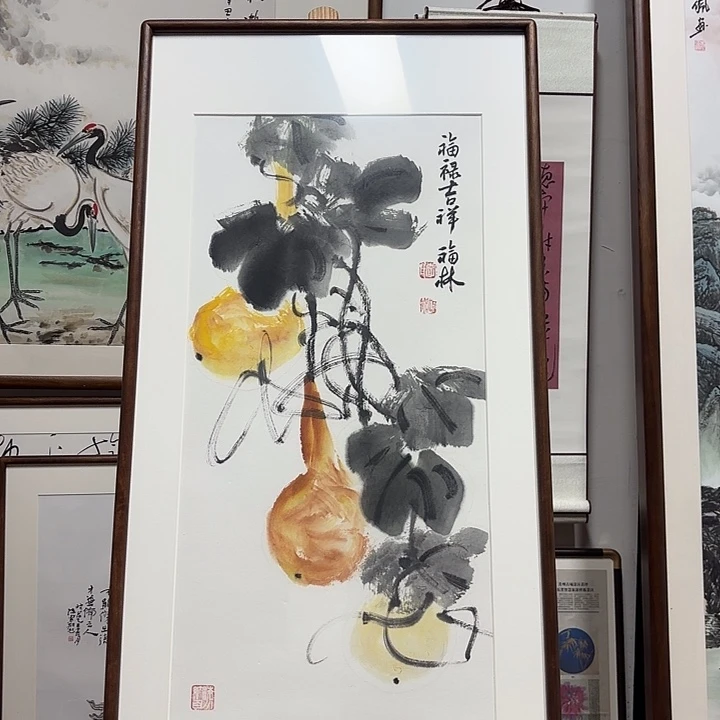 绘画带框手绘9247