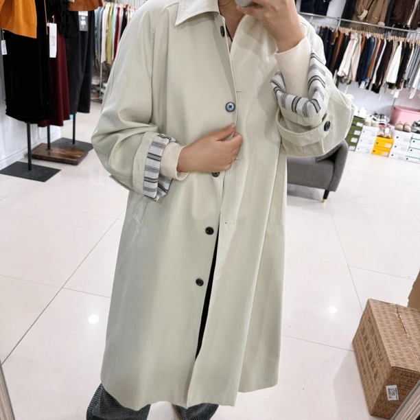 2025秋冬韩版宽松中长款女士风衣春秋季时尚百搭气质外套