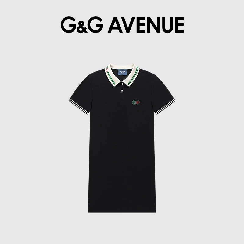 法国G&G AVENUE轻奢潮牌夏季女款POLO领连衣裙-GLQ2405001