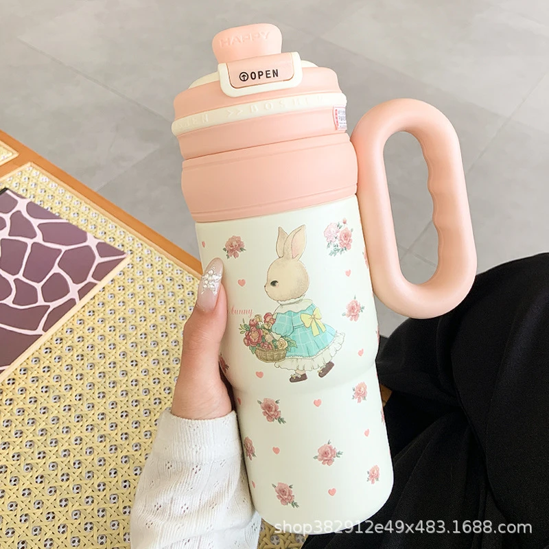 加厚办公室女保温杯大容量女生可爱巨无霸水杯杯子高颜值冰霸保冷