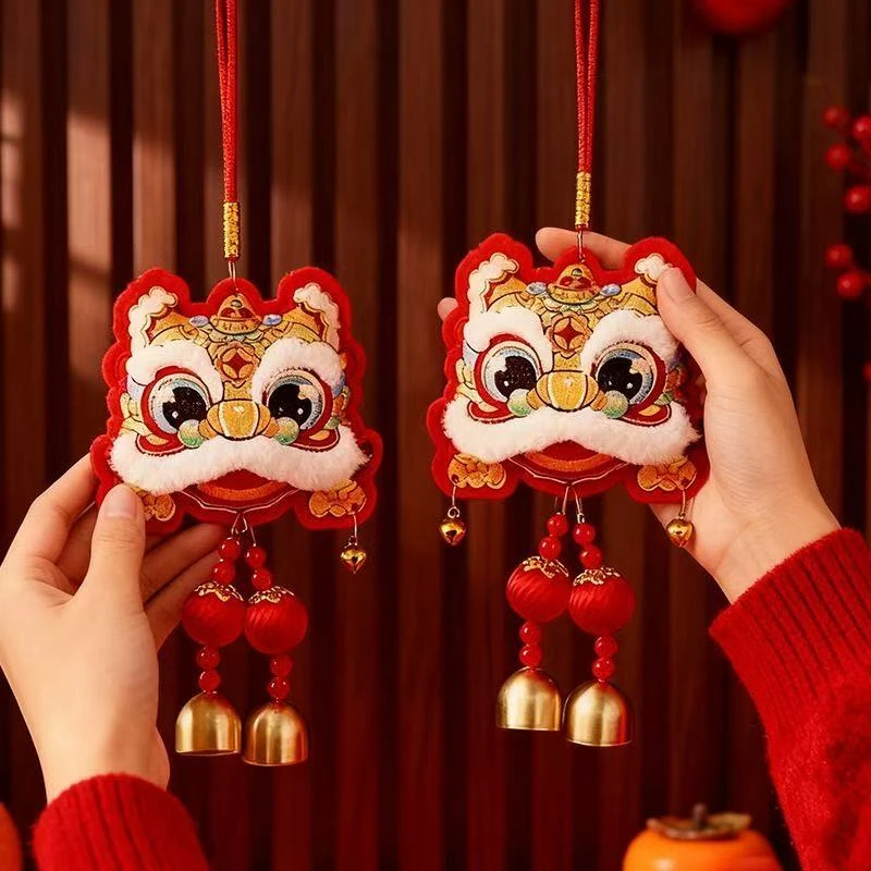 [2个]醒狮装饰挂件新春马年新款客厅场景布置大门福字过年挂饰