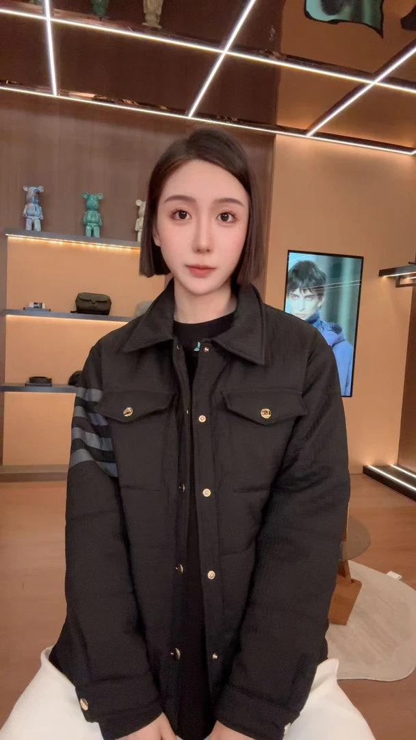 【T999】2025秋冬新款男女同款百搭四道杠衬衫式保暖羊毛外套1