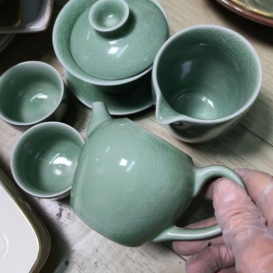 瓷片磁州窑五厂盘碗壶杯有瑕疵