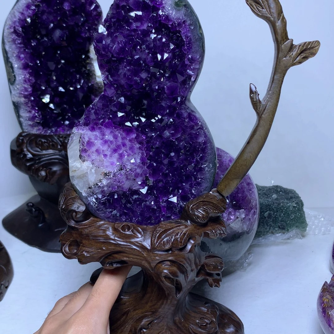 紫晶摆件未镶嵌十**周紫晶