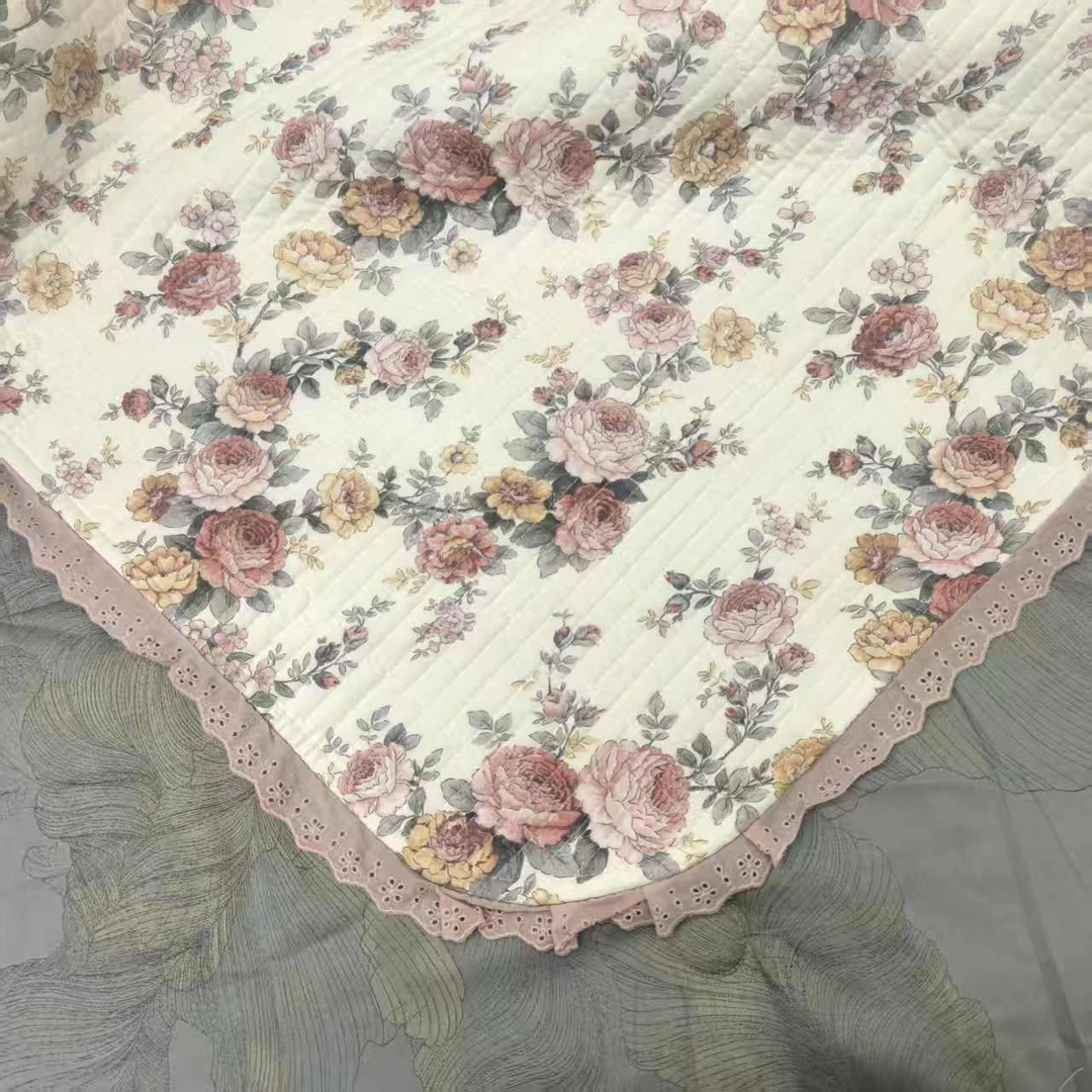 床盖-红玫瑰230*250花边大床盖