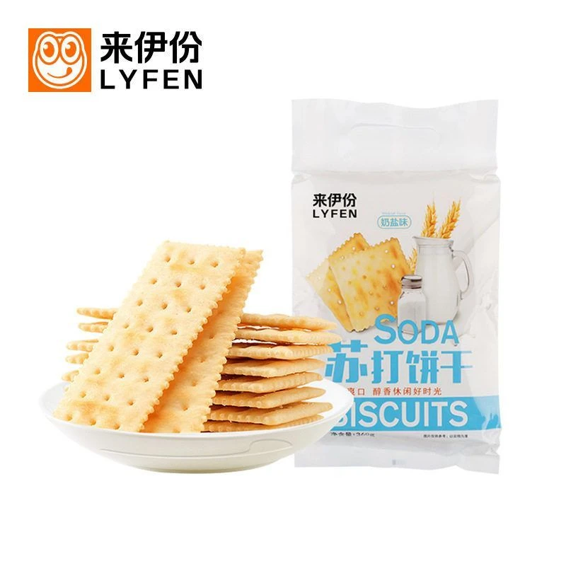 来伊份苏打饼干奶盐味咸味早餐休闲饱腹办公小零