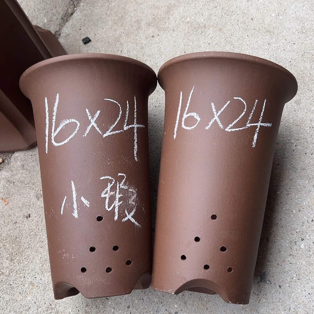紫砂花盆宜兴紫砂花盆2只