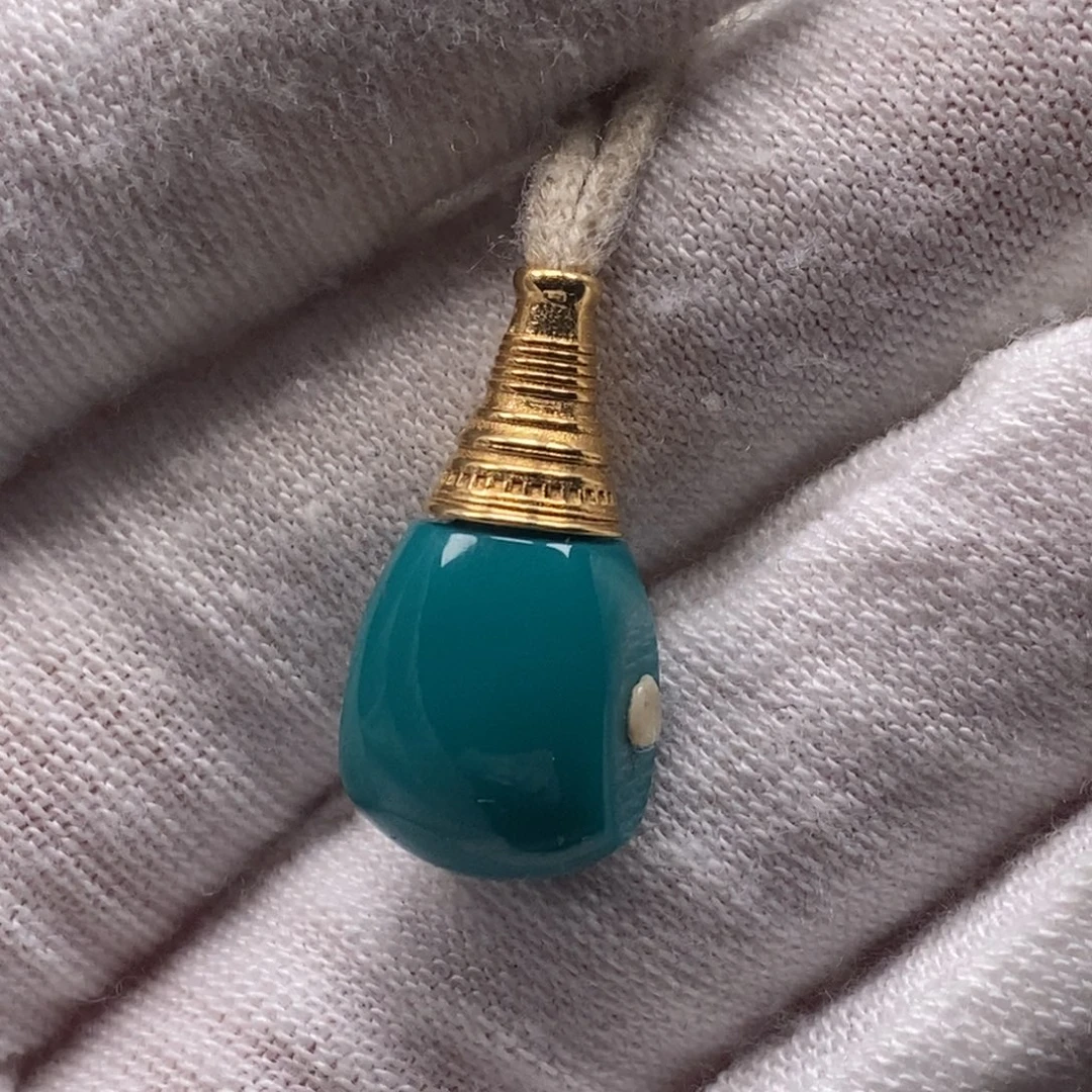 绿松石18K金镶嵌珠宝奇石9.8mm