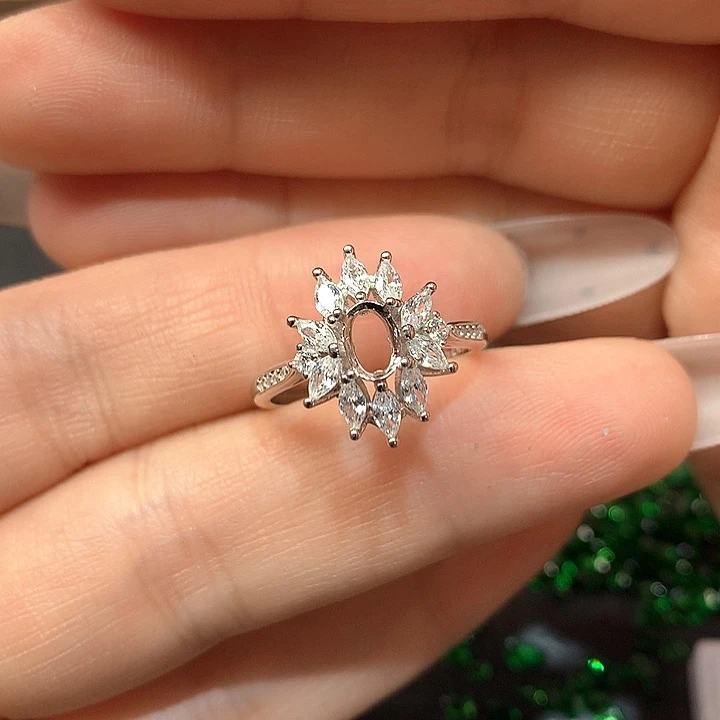 石榴石戒指托未镶嵌阿*