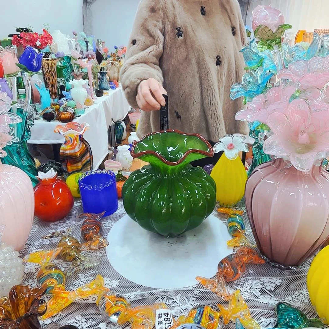 南瓜花瓶琉璃花瓶花器艺术品