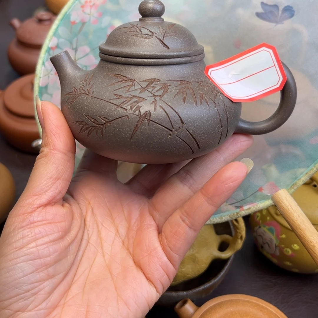 时***光紫砂茶壶手工制作原矿紫砂