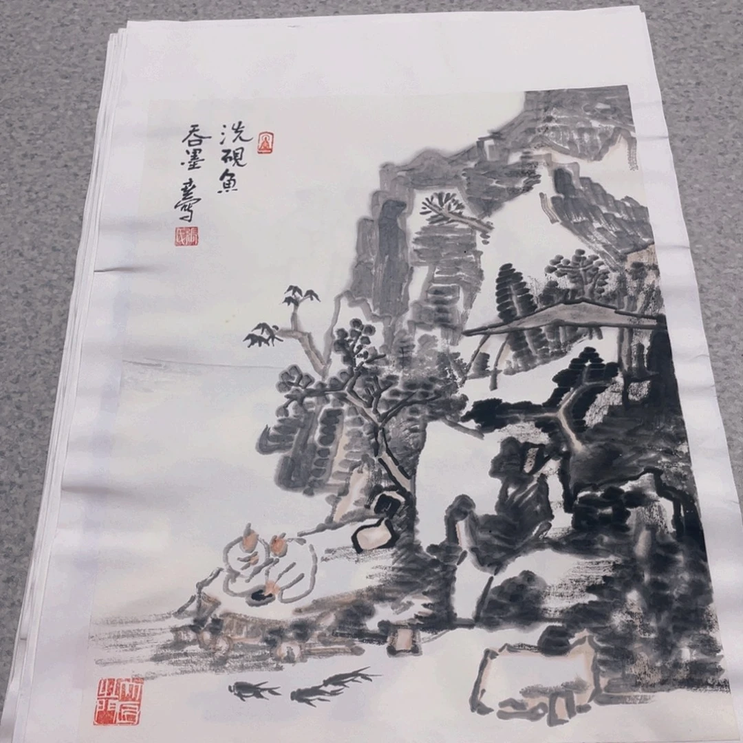 国画1.4平尺纯手绘国画作品