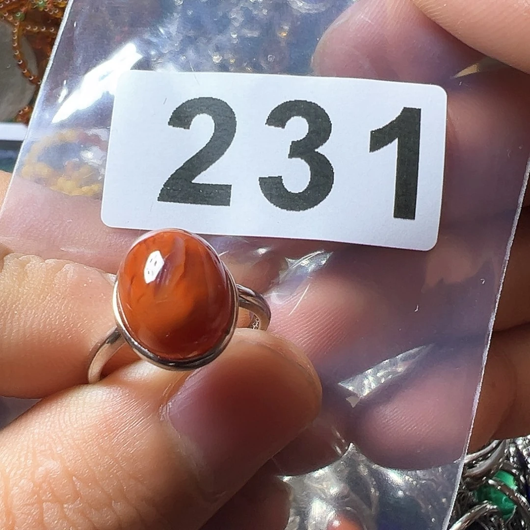 南红玛瑙戒指未镶嵌猫****儿