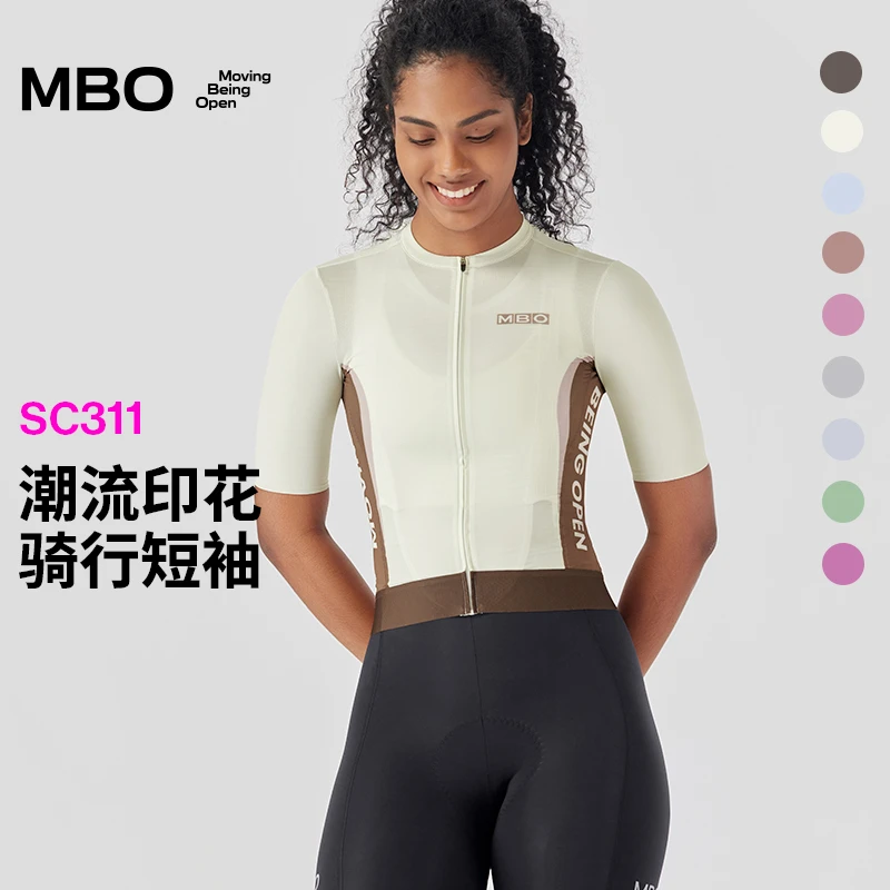 MBO女子轻量多风格印花短袖骑行服新款潮流透气轻量SC311