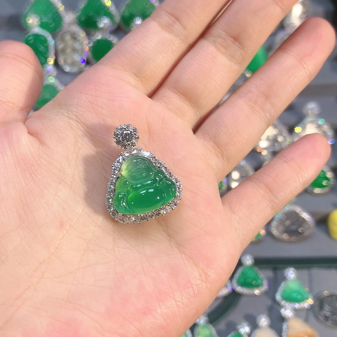 玛瑙/玉髓颈饰银S925镶嵌三****