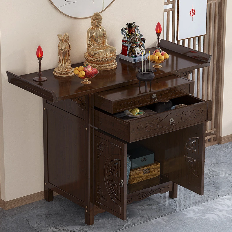 财神爷供奉台供桌家用供台佛台香案观音佛桌新中式神台佛龛玄关柜