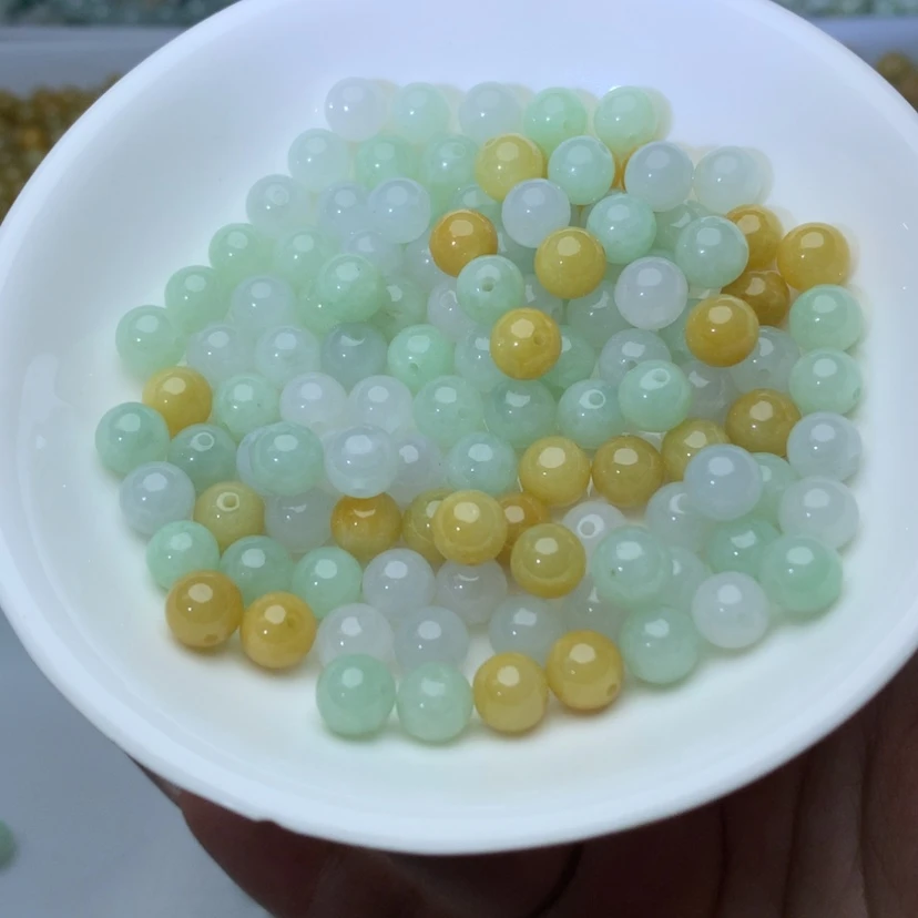 【闪购商品】翡翠手链未镶嵌卡7冰三彩13颗 手链拍2单