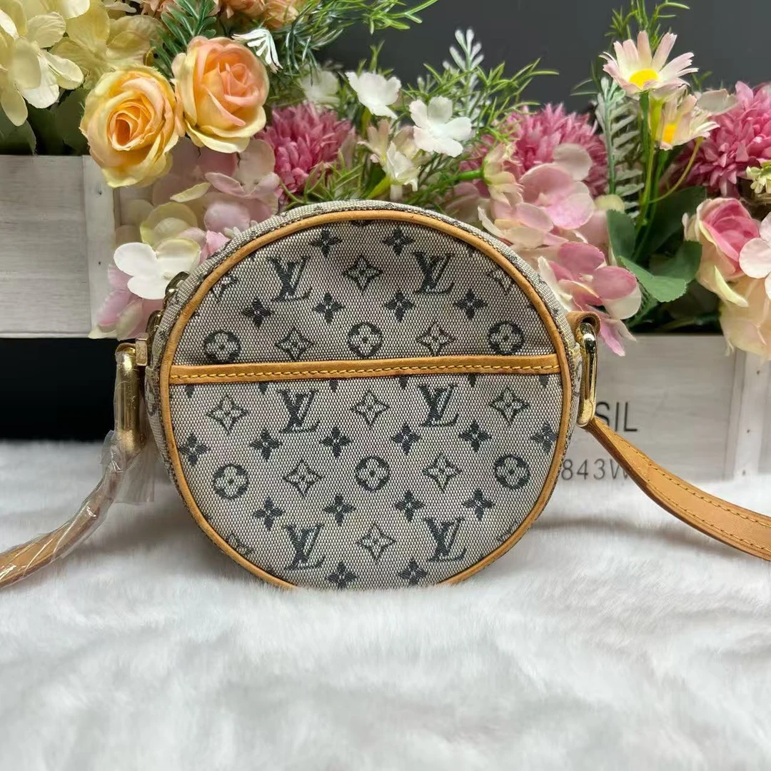 95新 LouisVuitton/路易威登 牛仔丹宁圆饼 帆布单肩斜挎包 80361