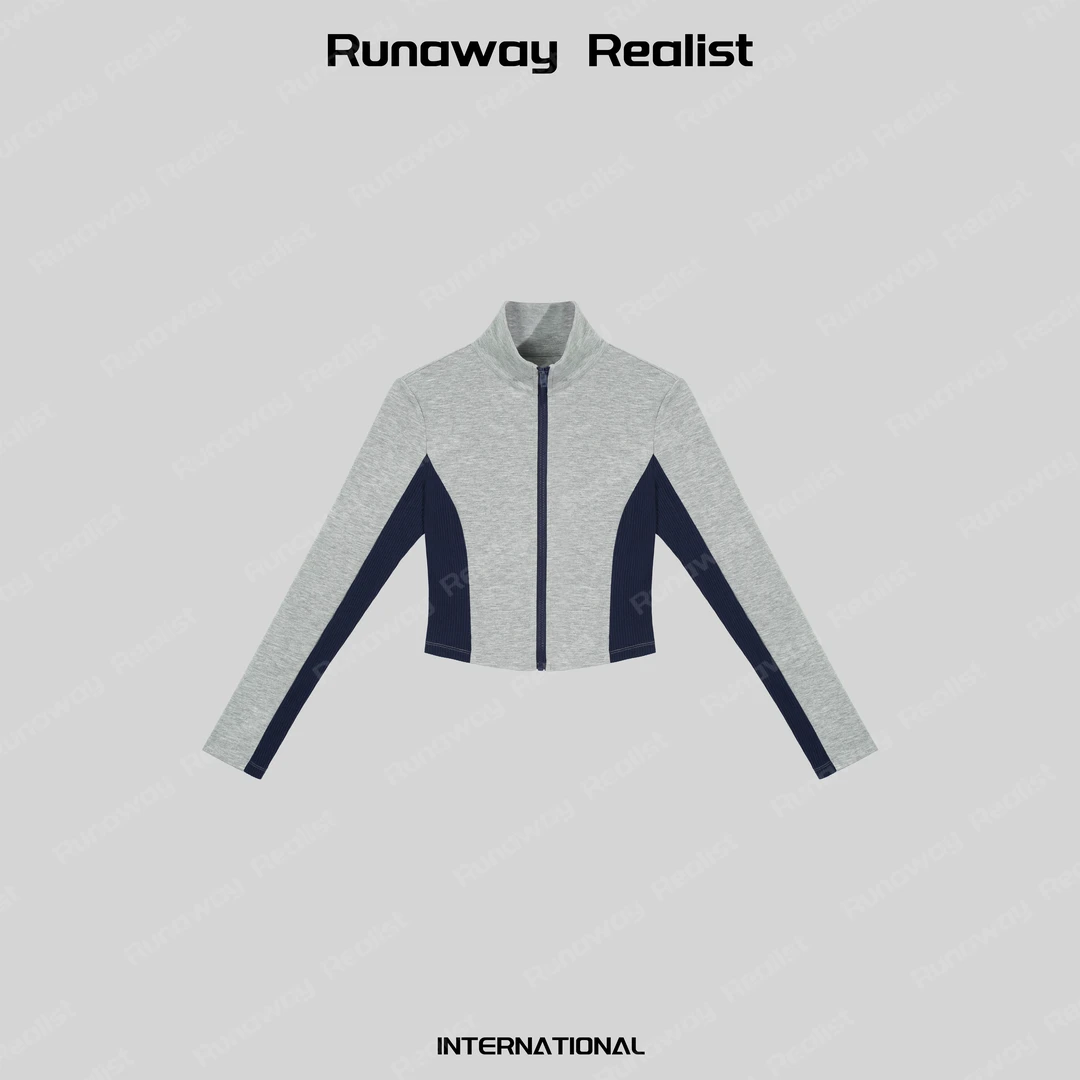 【RUNAWAY REALIST】撞色刺绣款修身外套 W354