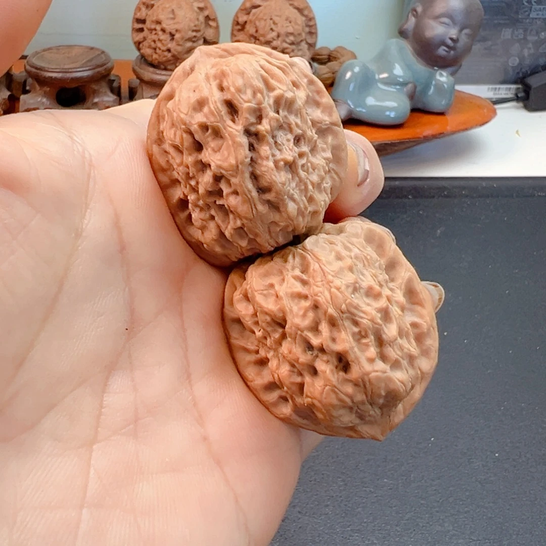 把件文玩核桃白蛇骨手把件