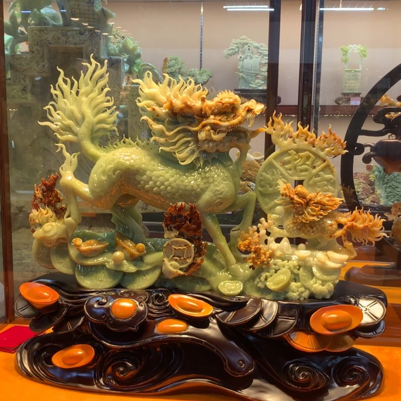 【闪购商品】蛇纹石玉未镶嵌摆件覆膜