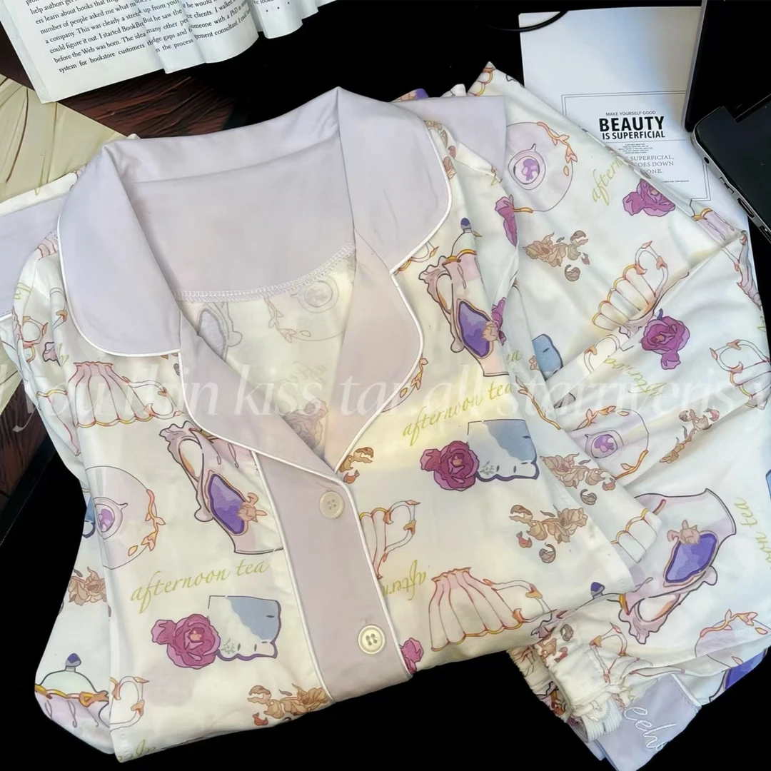 【四季云感棉带胸垫】月子服产后哺乳睡衣孕妇喂奶住院服家居服产妇