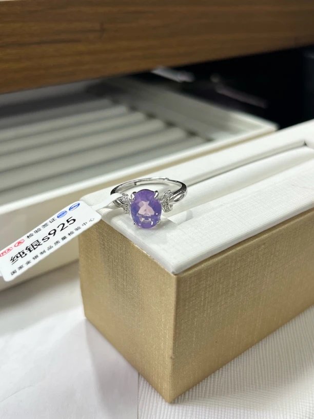 紫玉晶欧若精灵风手饰金戒活口女原创设计通用日韩