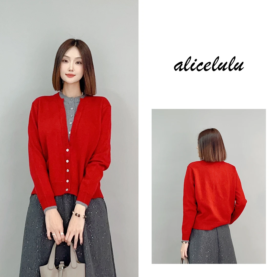 1 ALICE “暖洋洋”毛衣 绵羊毛 层次拼色 S2141669U