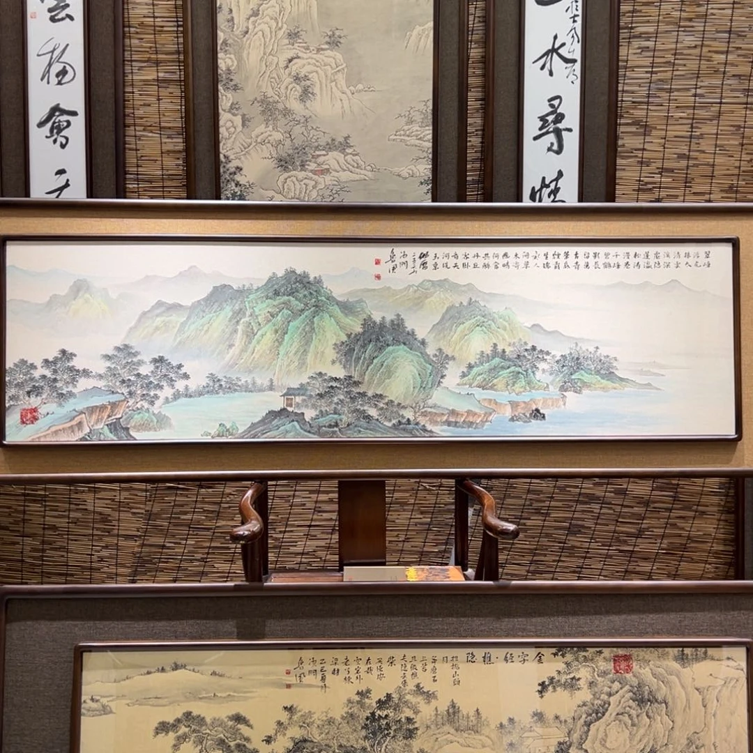 看***湖国画亲笔手绘作品