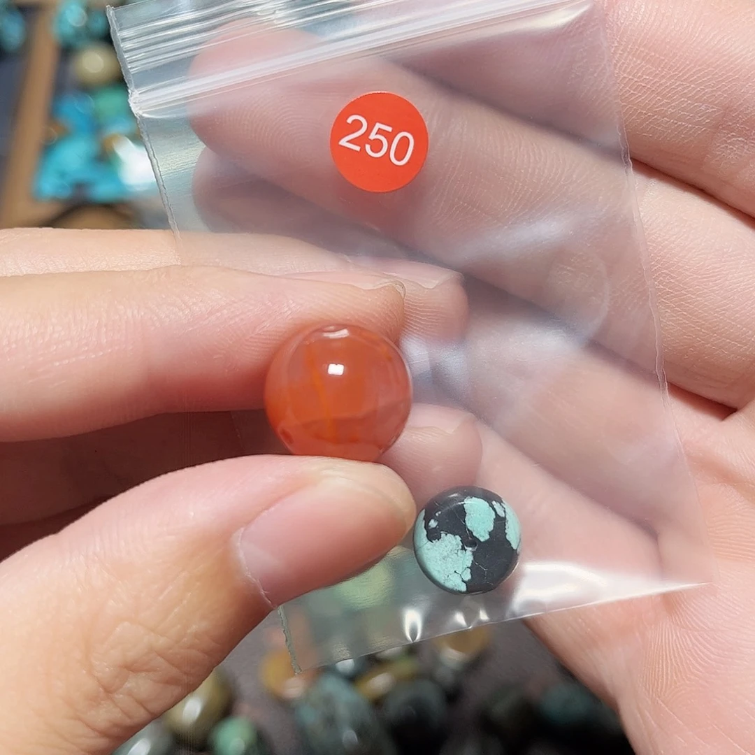 旺***太玛瑙/玉髓未镶嵌圆珠桶珠老型手串！！