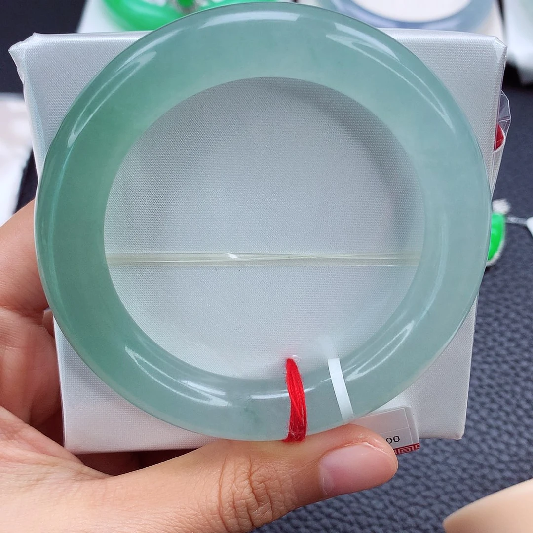 未镶嵌手镯翡翠53 高级低奢  半山水