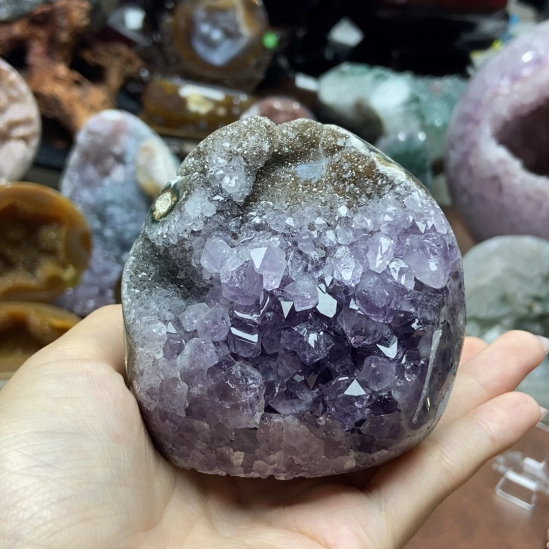 未镶嵌紫晶摆件水晶