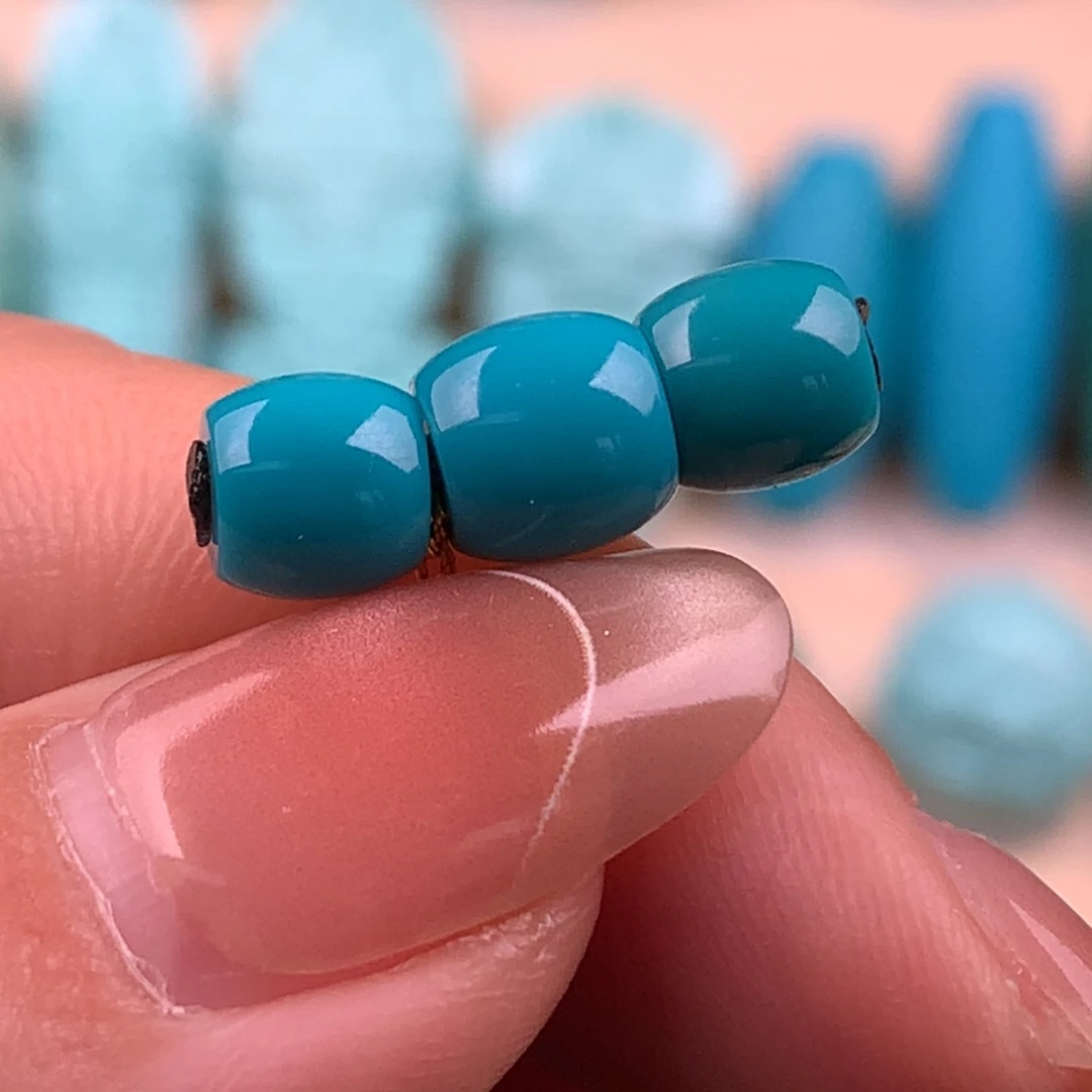 绿松石未镶嵌直切6.4