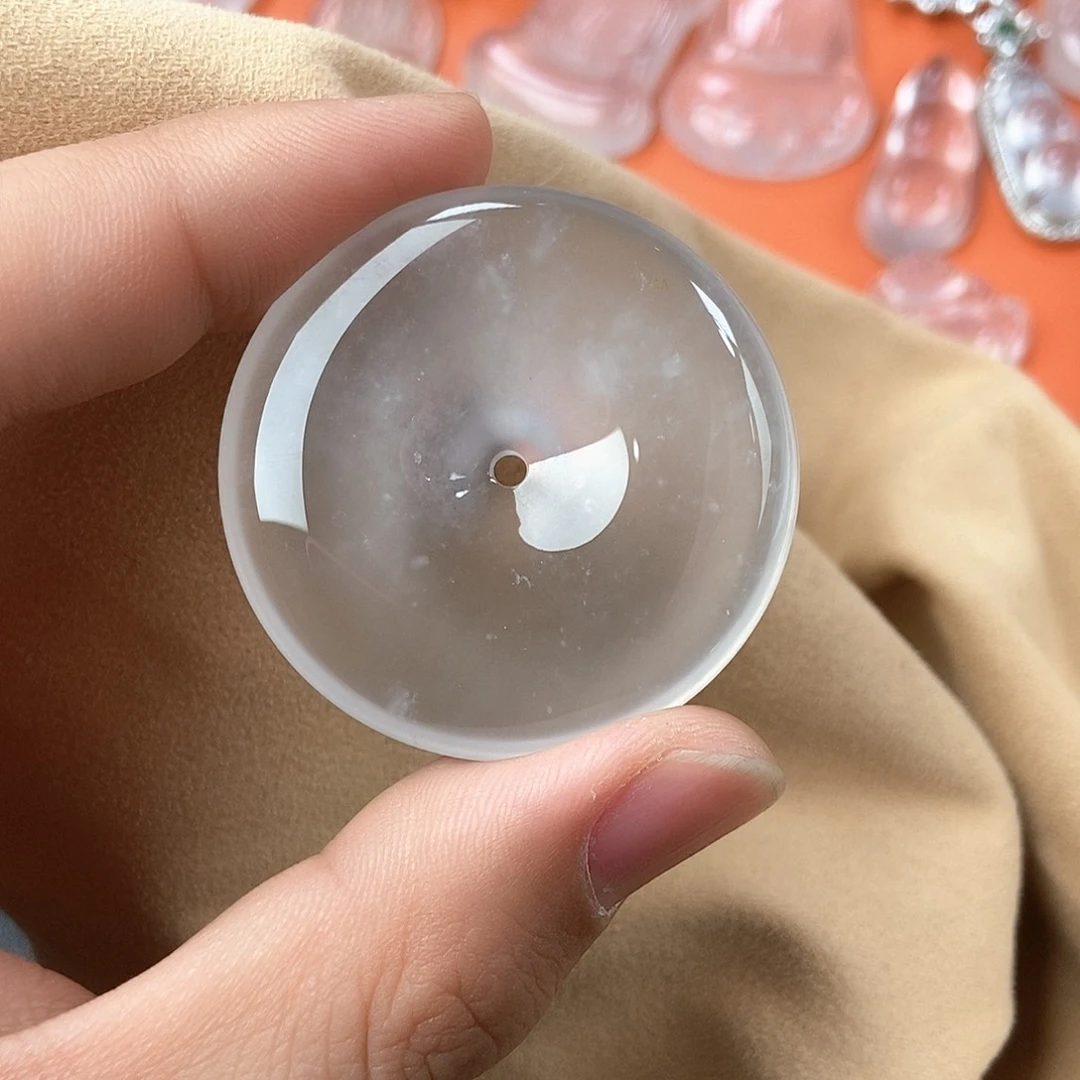 石英质玉颈饰未镶嵌C*平安扣