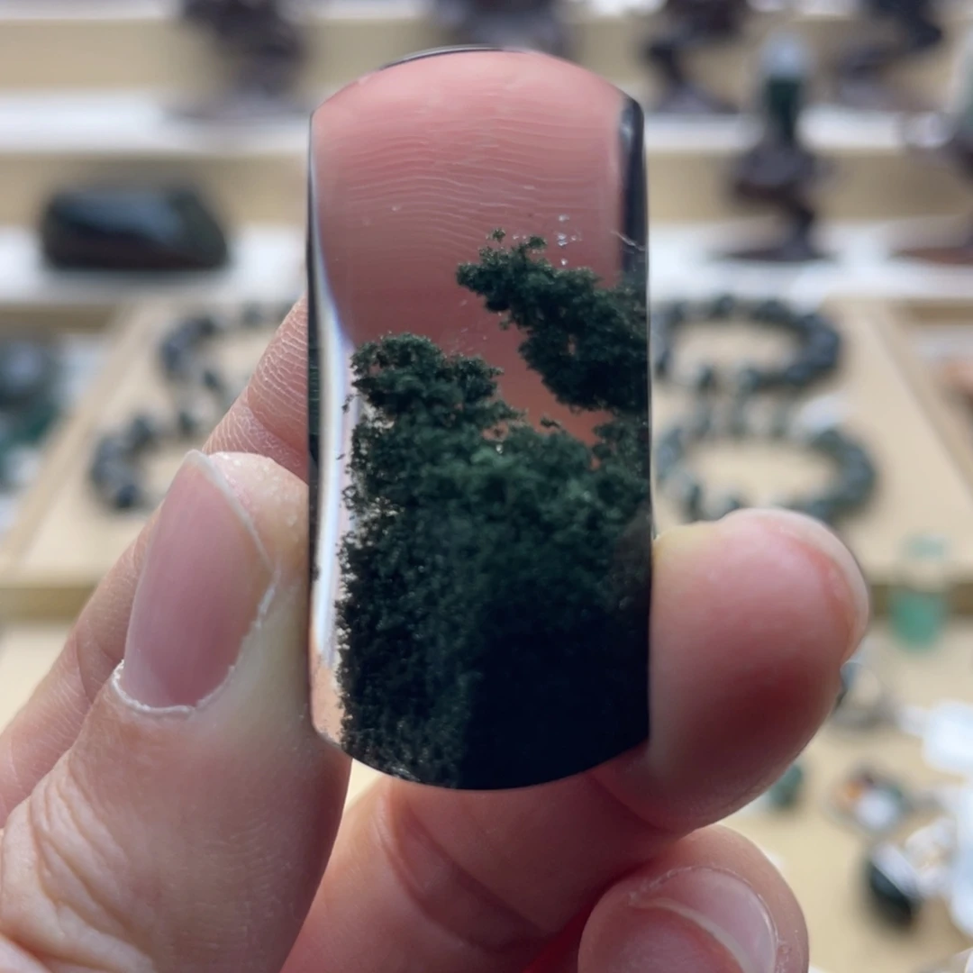 未镶嵌颈饰水晶绿幽灵聚宝盆无事牌