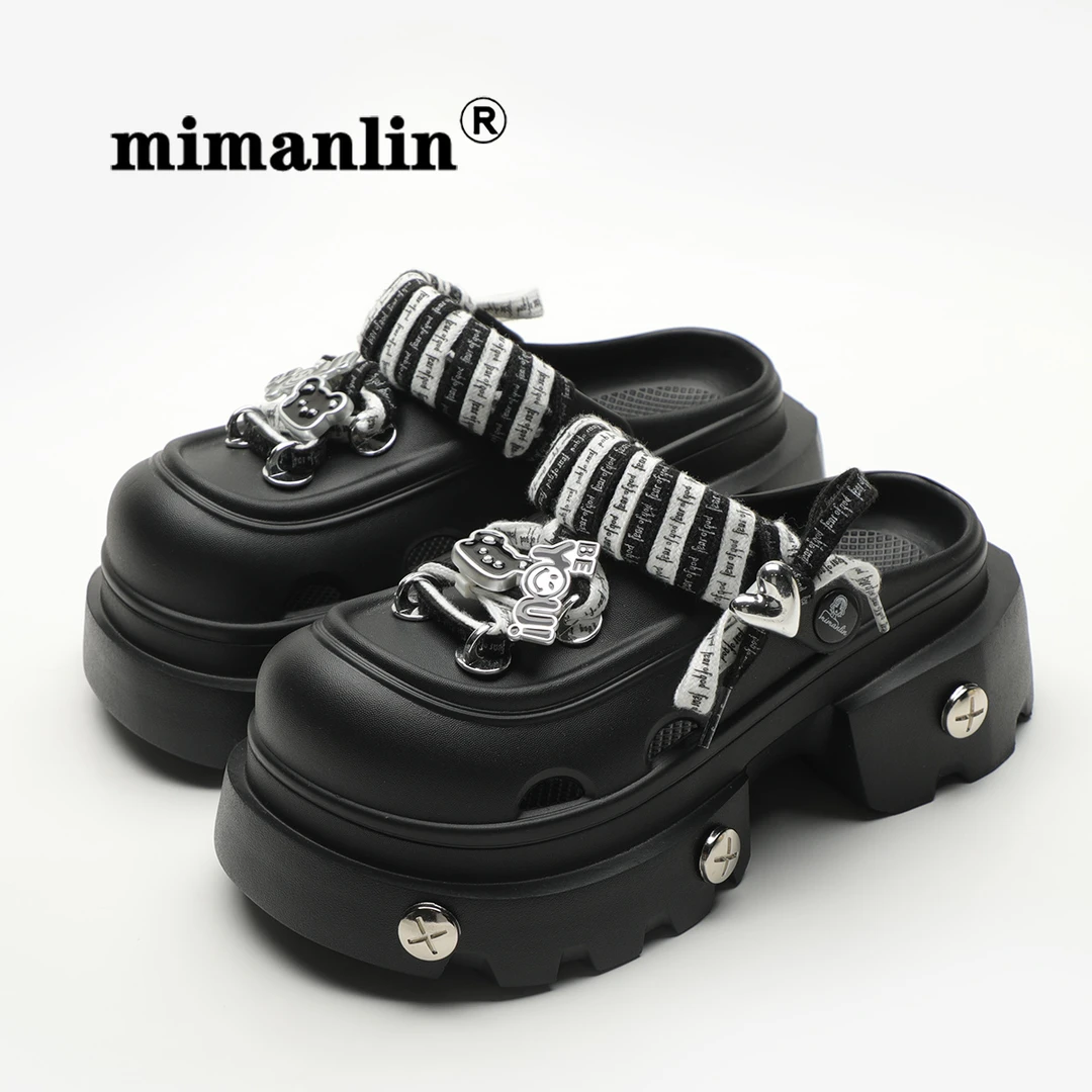 2025新款超火高跟洞洞鞋女夏季外穿时尚网红软底爆款新款洞洞鞋女