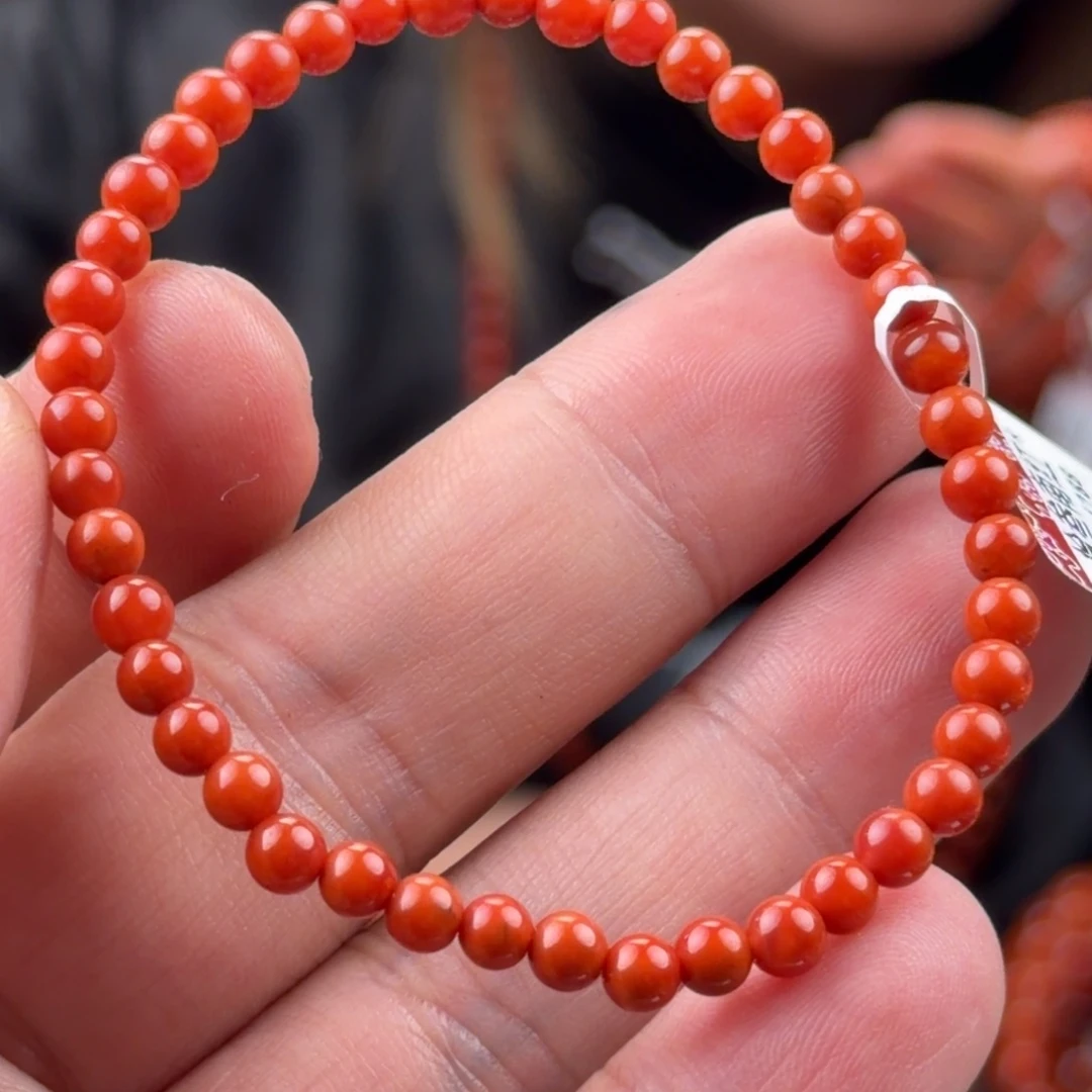南红玛瑙未镶嵌手链4