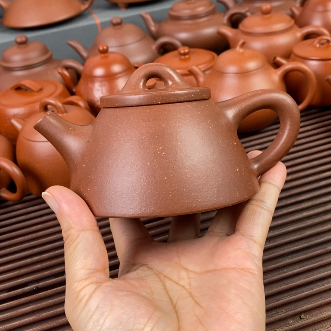 茶壶紫砂全手工紫泥石瓢240cc