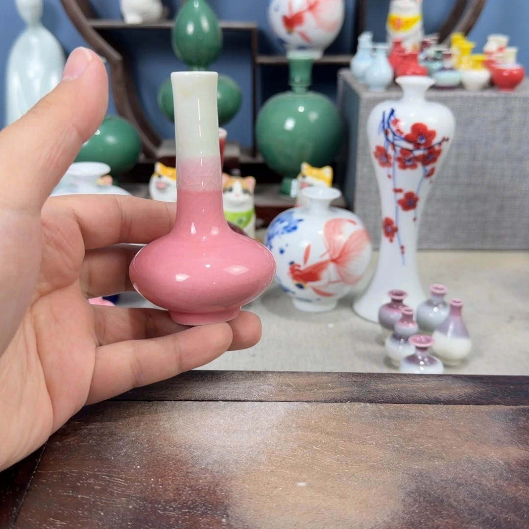 陶瓷手工小花器摆件