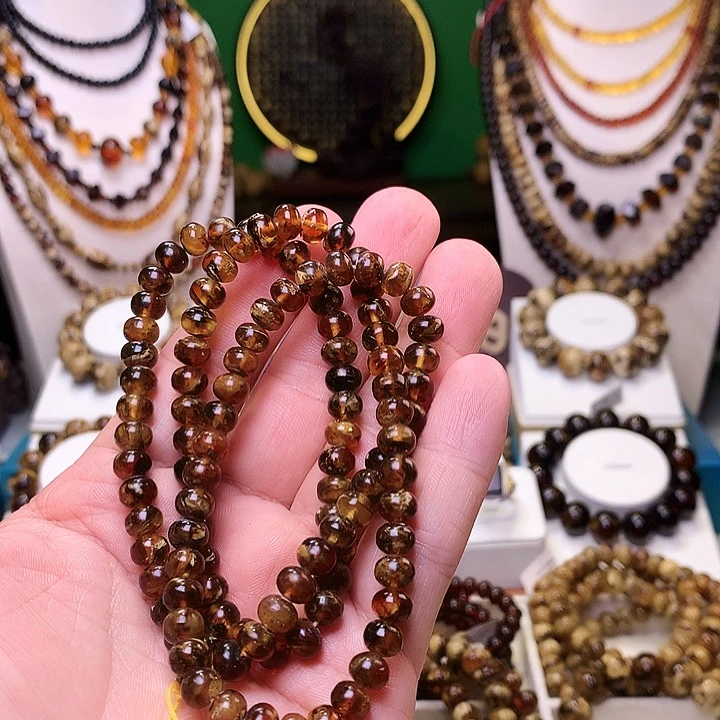 琥珀未镶嵌裸石7+花珀