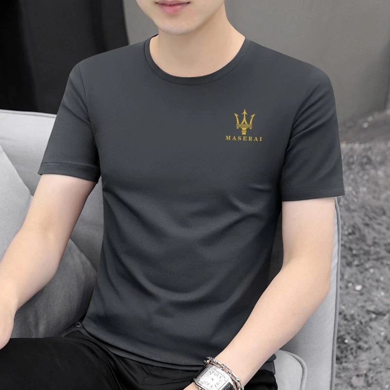 夏季爆款潮牌正品男士短袖t恤设计感印花时尚宽松内搭打底衫上衣