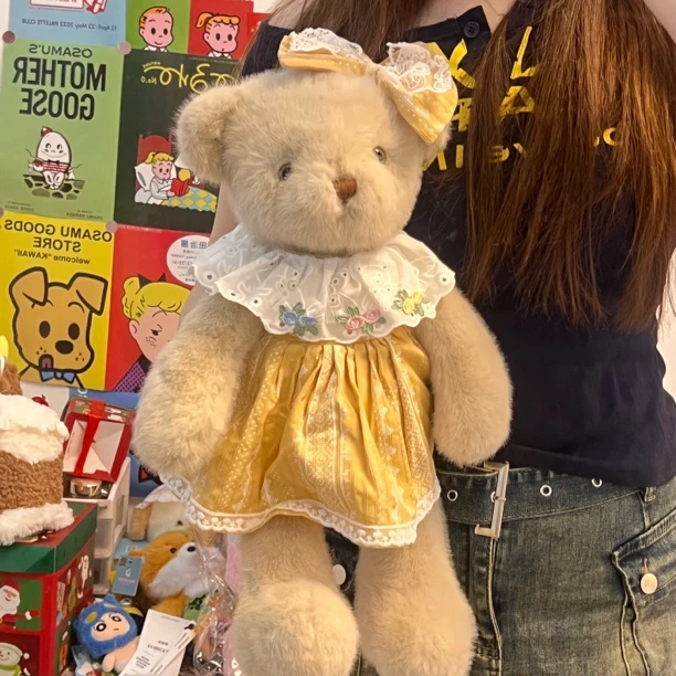 原创穿衣服小熊公仔布娃娃毛绒玩具女孩公主抱抱熊玩偶