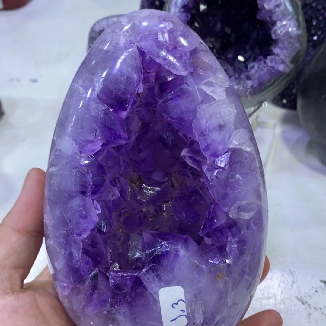 未镶嵌珠宝半成品紫晶021恐龙蛋