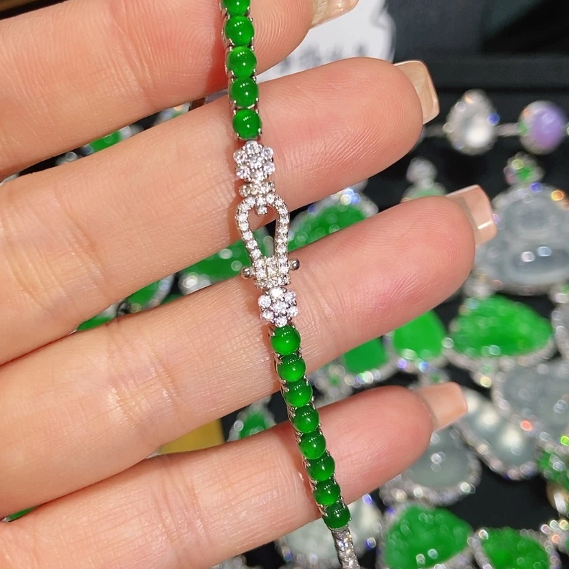 【闪购商品】翡翠手链未镶嵌天然翡翠