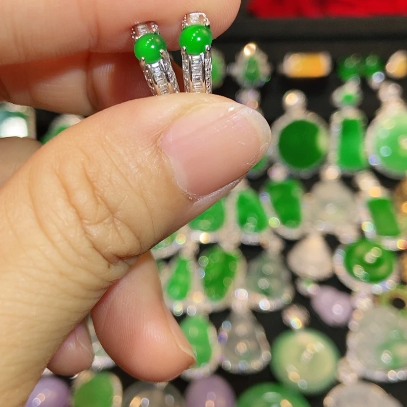 【闪购商品】翡翠未镶嵌耳饰天然翡翠