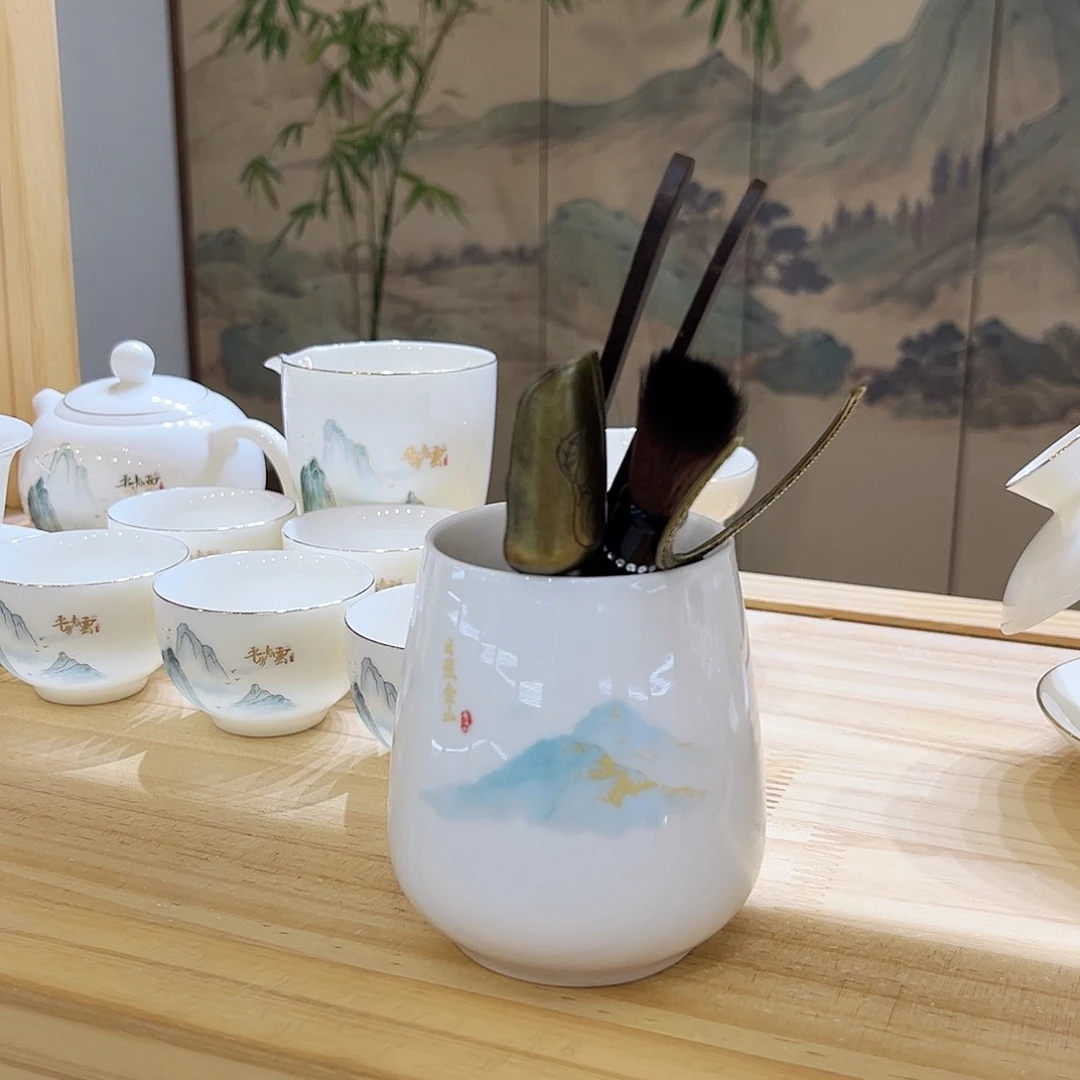 【都彩】日照金山羊脂玉瓷16头